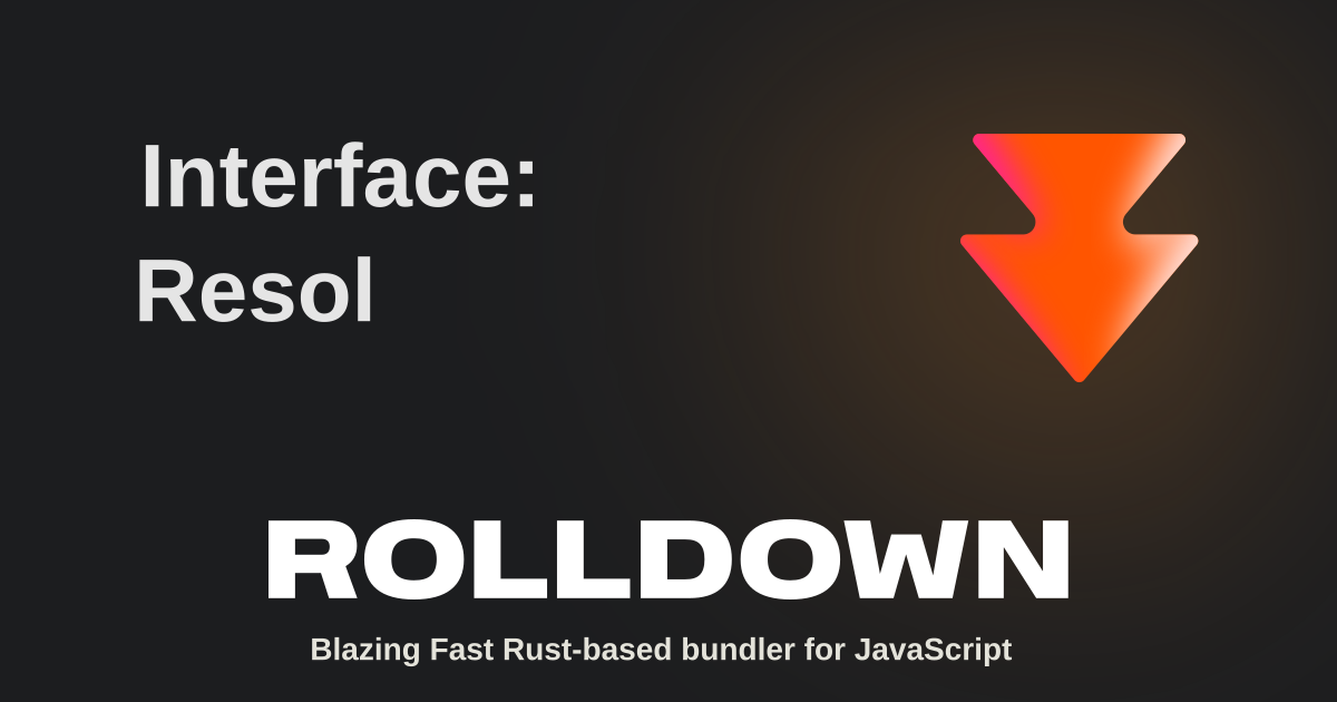 Interface: ResolveIdExtraOptions | Rolldown