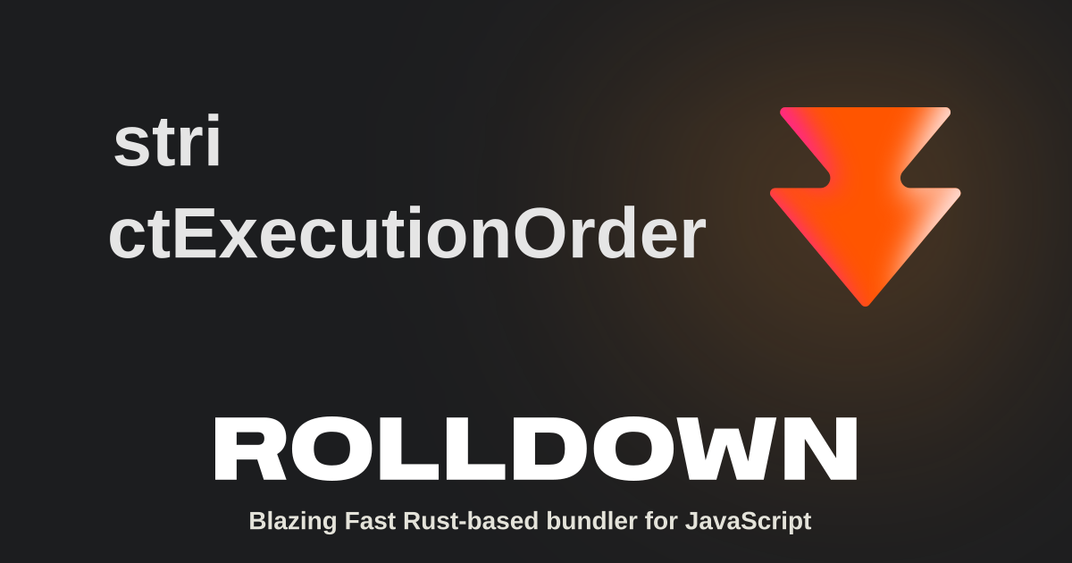 strictExecutionOrder | Rolldown